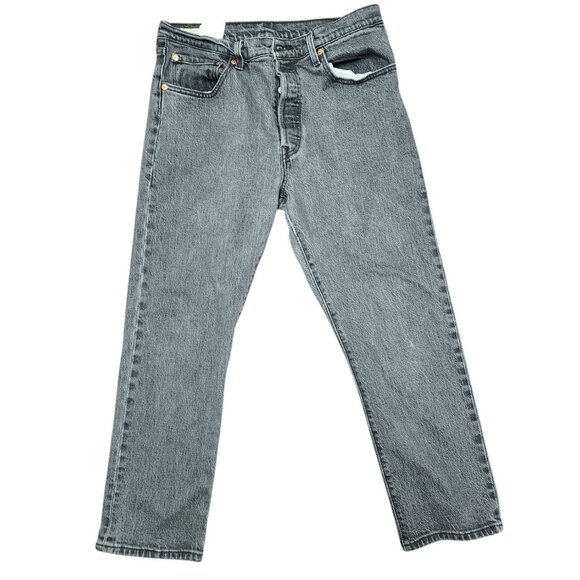 Levi's 502 Premium Women's Gray Straight Fit Jeans W31 L30 Stretch Denim - Picture 1 of 16